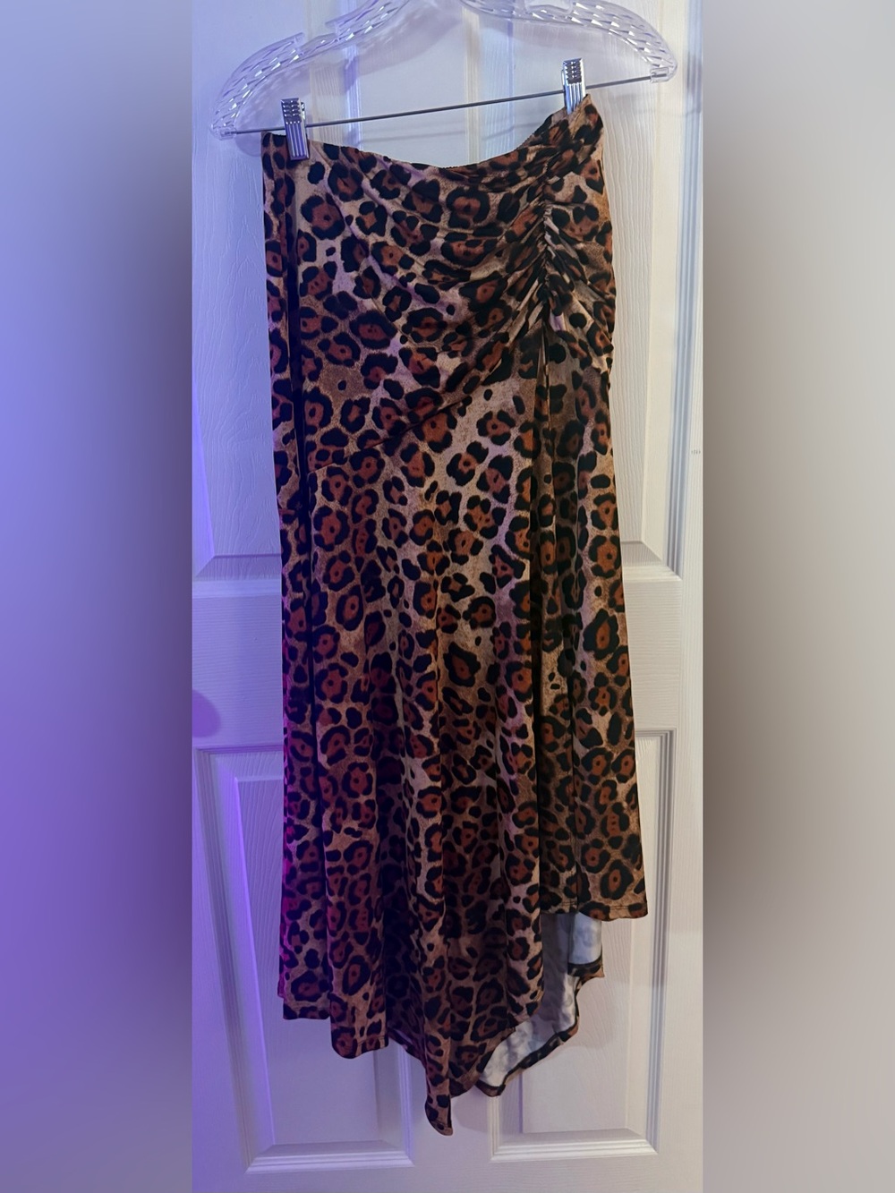 Leopard Print A-Line Skirt in Brown and Black